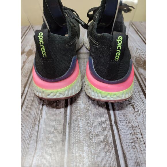 Nike Epic React Black Women's Running Shoes Sneakers Size 7.5 - Picture 3 of 7